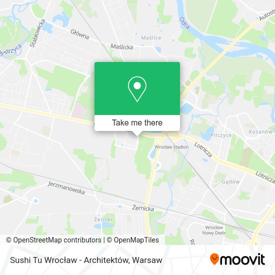 Sushi Tu Wrocław - Architektów map