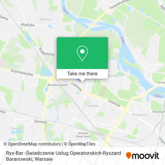 Карта Rys-Bar -Świadczenie Usług Operatorskich-Ryszard Baranowski