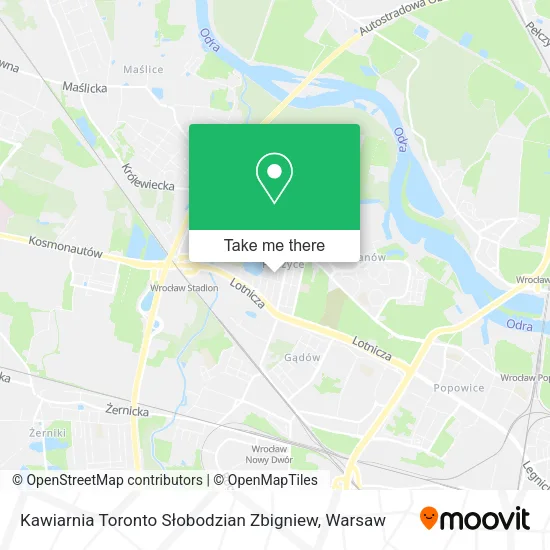 Карта Kawiarnia Toronto Słobodzian Zbigniew
