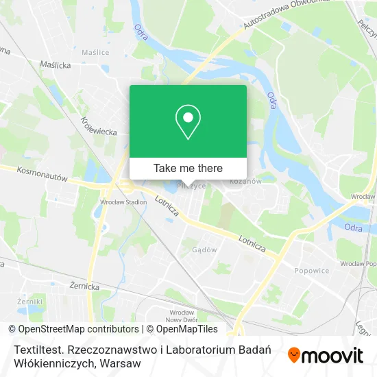 Карта Textiltest. Rzeczoznawstwo i Laboratorium Badań Włókienniczych
