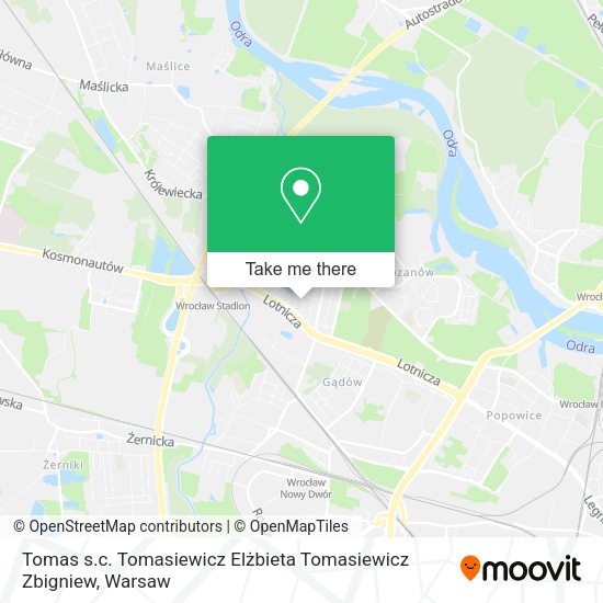 Tomas s.c. Tomasiewicz Elżbieta Tomasiewicz Zbigniew map