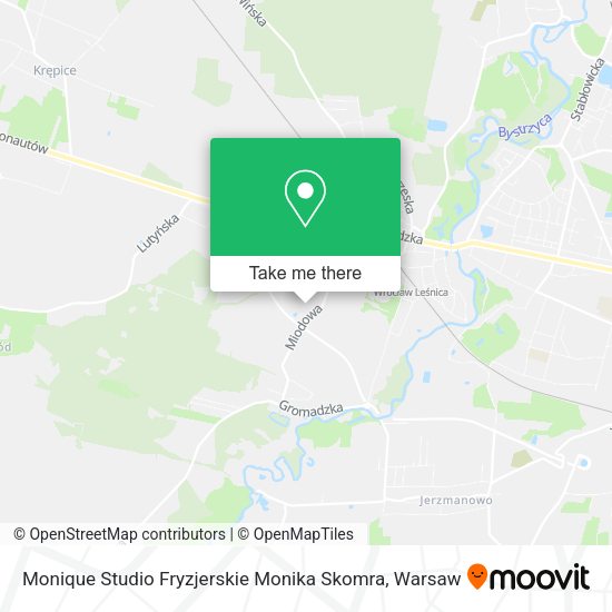 Monique Studio Fryzjerskie Monika Skomra map