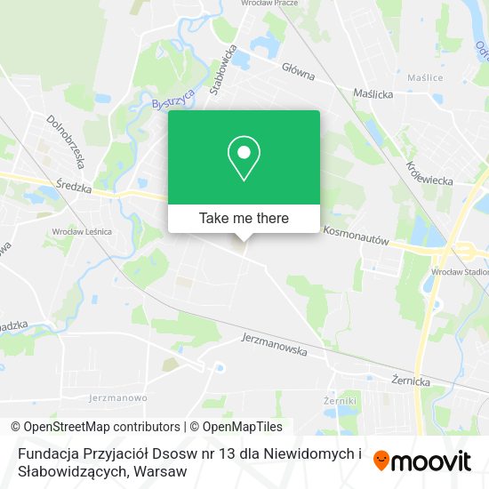 Fundacja Przyjaciół Dsosw nr 13 dla Niewidomych i Słabowidzących map