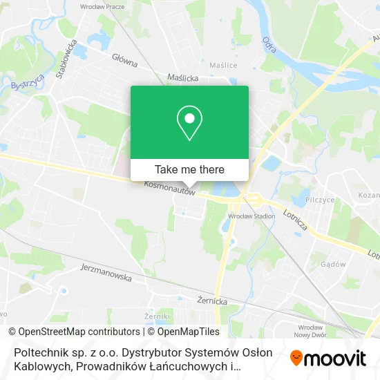 Карта Poltechnik sp. z o.o. Dystrybutor Systemów Osłon Kablowych, Prowadników Łańcuchowych i Oznaczników