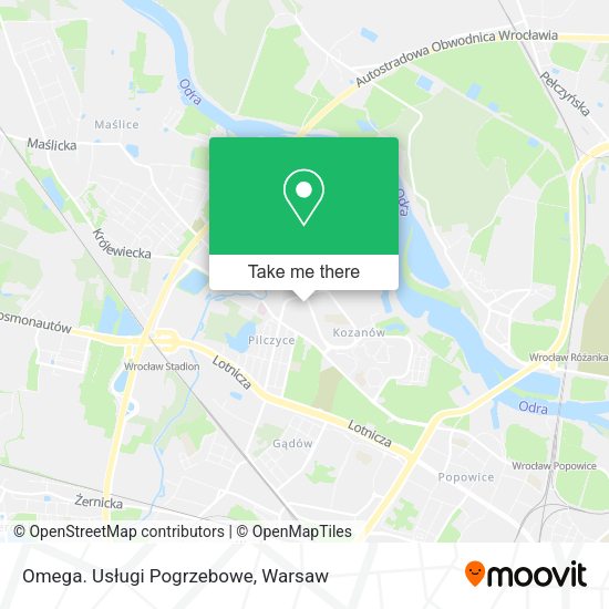 Omega. Usługi Pogrzebowe map