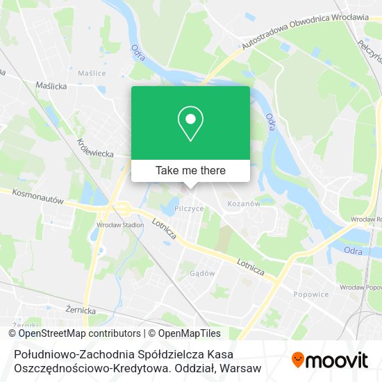 Południowo-Zachodnia Spółdzielcza Kasa Oszczędnościowo-Kredytowa. Oddział map