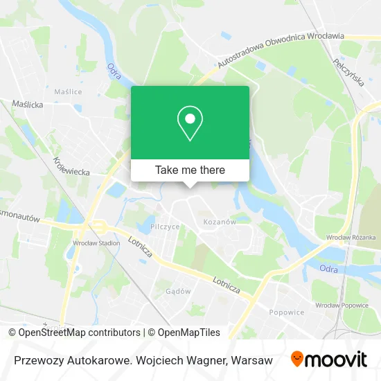 Карта Przewozy Autokarowe. Wojciech Wagner