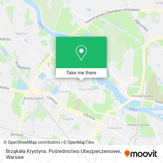 Brząkała Krystyna. Pośrednictwo Ubezpieczeniowe map