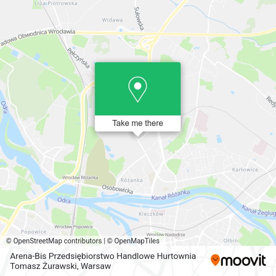 Arena-Bis Przedsiębiorstwo Handlowe Hurtownia Tomasz Żurawski map