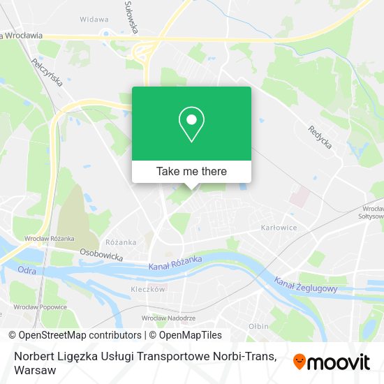 Карта Norbert Ligęzka Usługi Transportowe Norbi-Trans