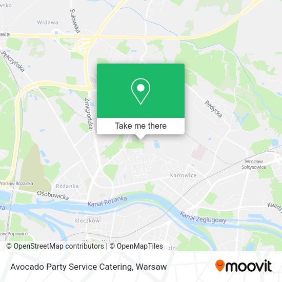 Avocado Party Service Catering map