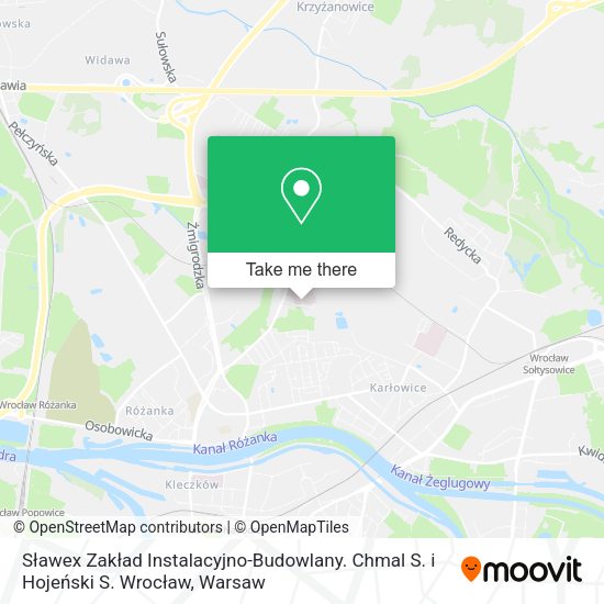 Sławex Zakład Instalacyjno-Budowlany. Chmal S. i Hojeński S. Wrocław map