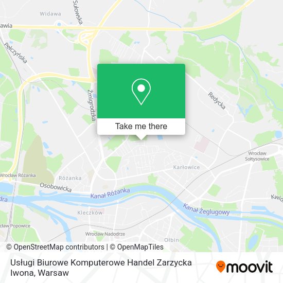 Usługi Biurowe Komputerowe Handel Zarzycka Iwona map