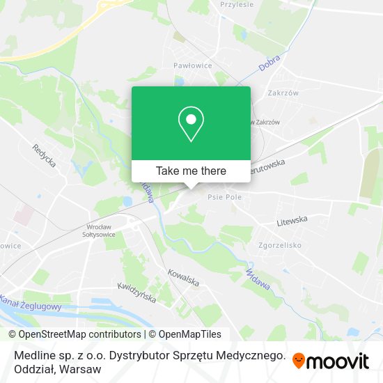 Medline sp. z o.o. Dystrybutor Sprzętu Medycznego. Oddział map