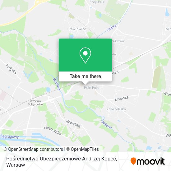 Pośrednictwo Ubezpieczeniowe Andrzej Kopeć map