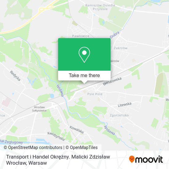 Transport i Handel Okrężny. Malicki Zdzisław Wrocław map