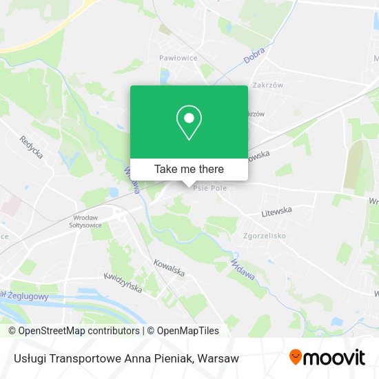 Usługi Transportowe Anna Pieniak map