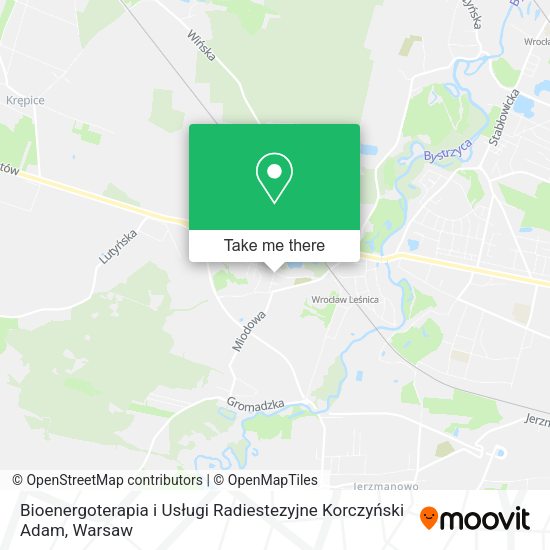 Bioenergoterapia i Usługi Radiestezyjne Korczyński Adam map