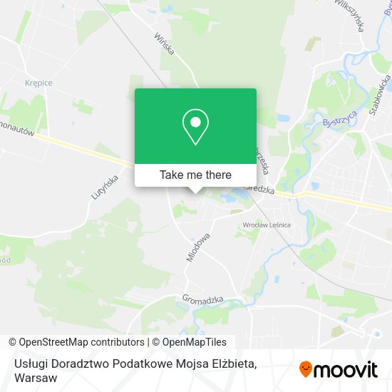 Usługi Doradztwo Podatkowe Mojsa Elżbieta map