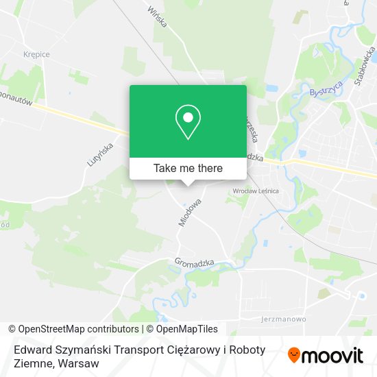 Edward Szymański Transport Ciężarowy i Roboty Ziemne map