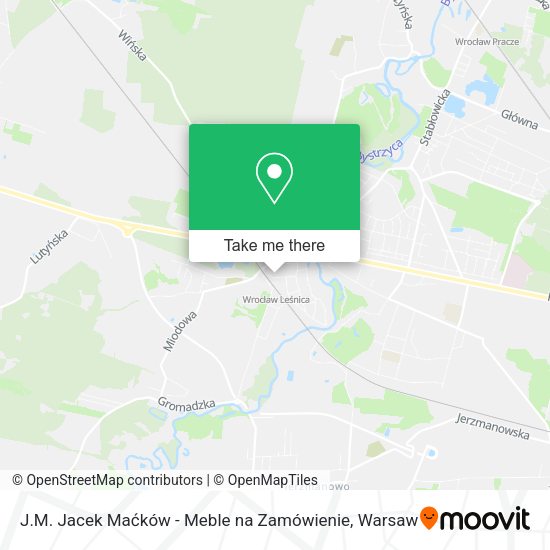 J.M. Jacek Maćków - Meble na Zamówienie map