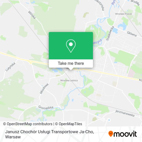 Janusz Chochór Usługi Transportowe Ja-Cho map