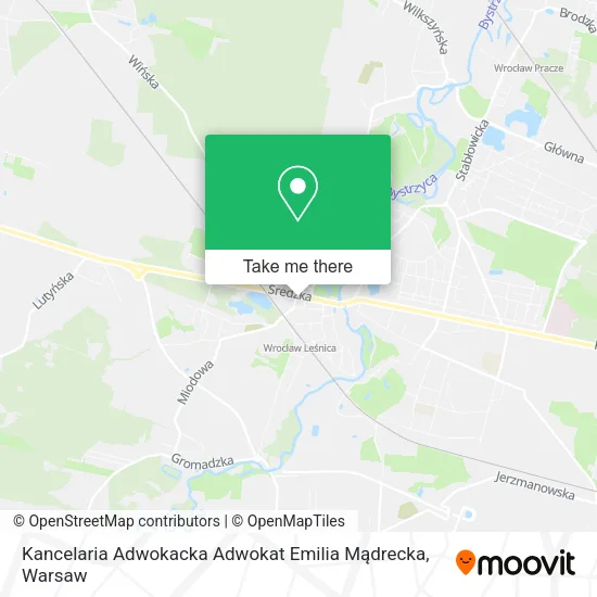 Карта Kancelaria Adwokacka Adwokat Emilia Mądrecka