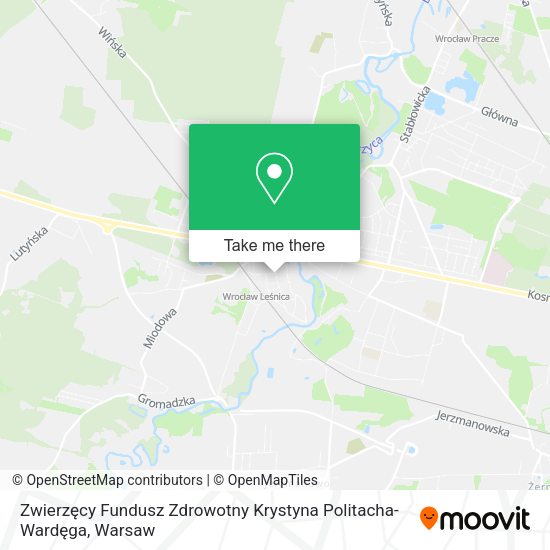 Zwierzęcy Fundusz Zdrowotny Krystyna Politacha-Wardęga map