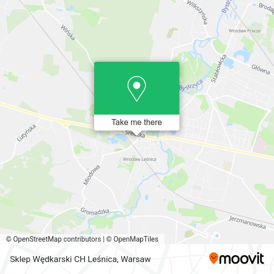 Sklep Wędkarski CH Leśnica map