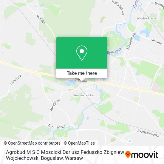 Agrobud M S C Moscicki Dariusz Feduszko Zbigniew Wojciechowski Boguslaw map