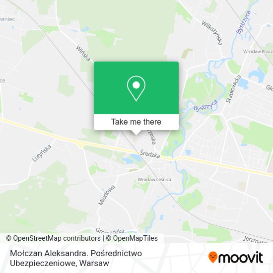 Mołczan Aleksandra. Pośrednictwo Ubezpieczeniowe map