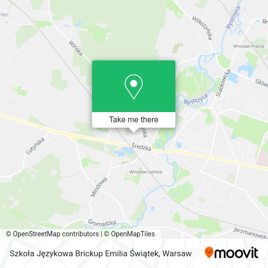 Szkoła Językowa Brickup Emilia Świątek map