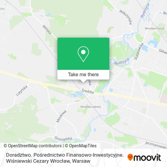 Doradztwo. Pośrednictwo Finansowo-Inwestycyjne. Wiśniewski Cezary Wrocław map