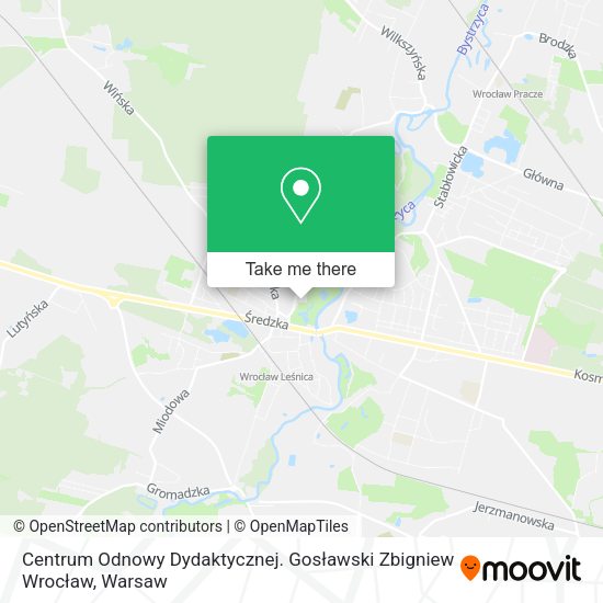 Centrum Odnowy Dydaktycznej. Gosławski Zbigniew Wrocław map