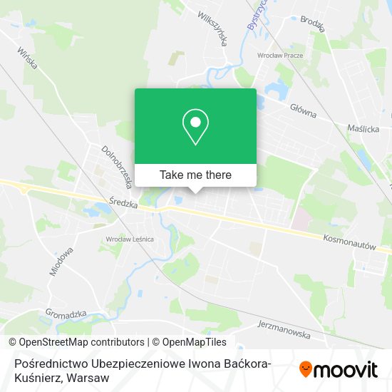 Pośrednictwo Ubezpieczeniowe Iwona Baćkora-Kuśnierz map