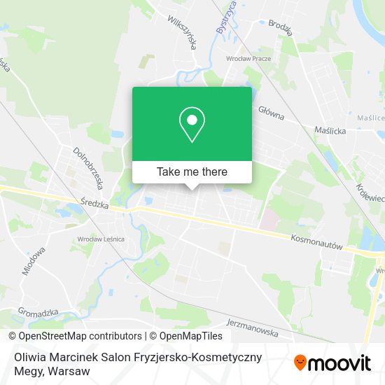 Карта Oliwia Marcinek Salon Fryzjersko-Kosmetyczny Megy