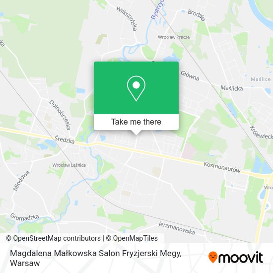 Magdalena Małkowska Salon Fryzjerski Megy map