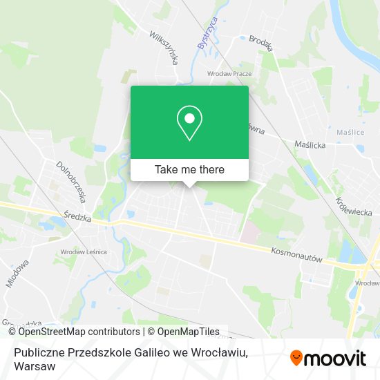 Publiczne Przedszkole Galileo we Wrocławiu map