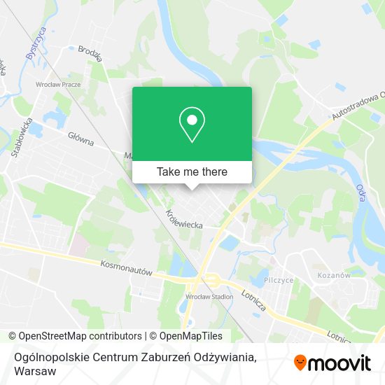 Карта Ogólnopolskie Centrum Zaburzeń Odżywiania