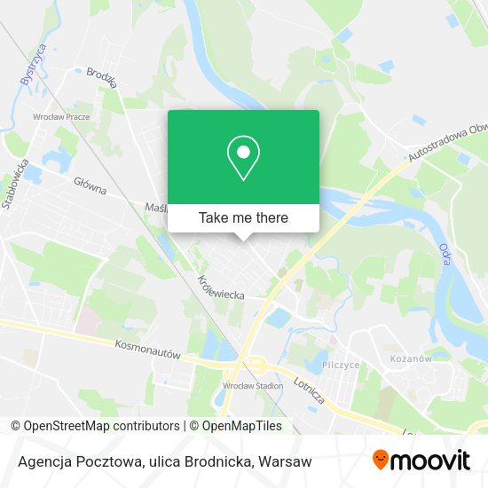 Agencja Pocztowa, ulica Brodnicka map