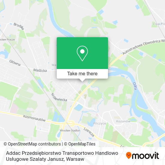 Addac Przedsiębiorstwo Transportowo Handlowo Usługowe Szalaty Janusz map