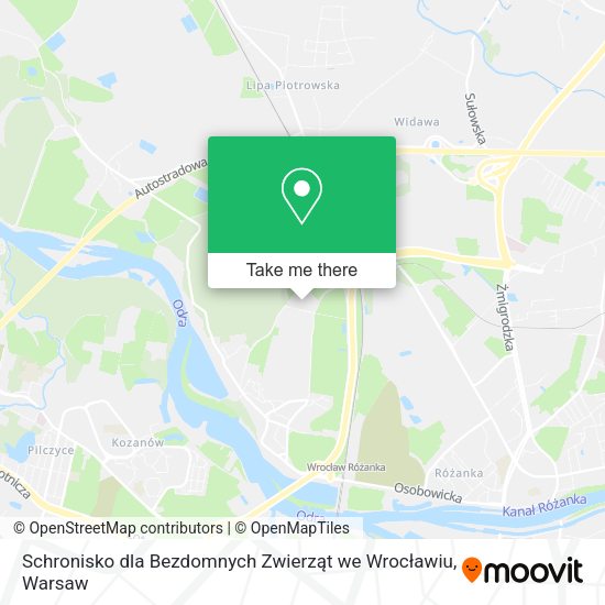 Карта Schronisko dla Bezdomnych Zwierząt we Wrocławiu