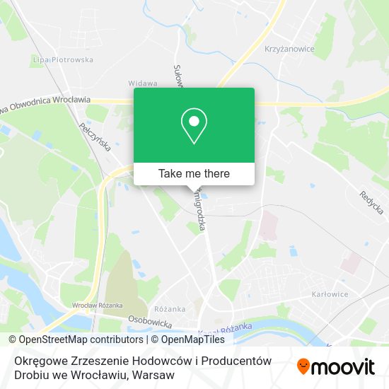 Okręgowe Zrzeszenie Hodowców i Producentów Drobiu we Wrocławiu map