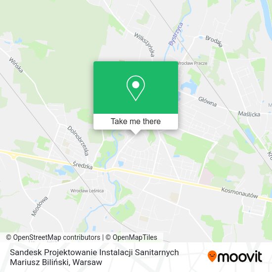 Sandesk Projektowanie Instalacji Sanitarnych Mariusz Biliński map