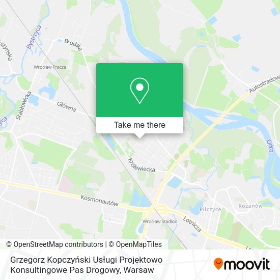 Grzegorz Kopczyński Usługi Projektowo Konsultingowe Pas Drogowy map