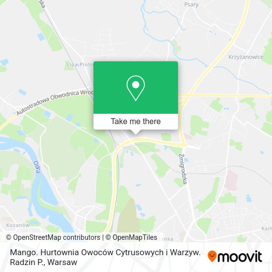 Mango. Hurtownia Owoców Cytrusowych i Warzyw. Radzin P. map