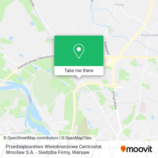 Przedsiębiorstwo Wielobranżowe Centrostal Wrocław S.A. - Siedziba Firmy map