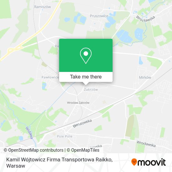 Kamil Wójtowicz Firma Transportowa Raikko map