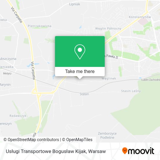 Usługi Transportowe Bogusław Kijak map