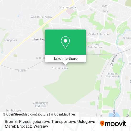 Bromar Przedsiębiorstwo Transportowo Usługowe Marek Brodacz map